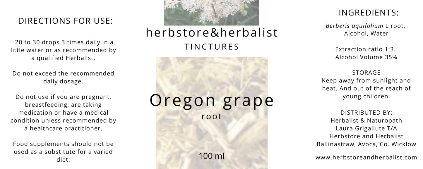 Oregon grape root tincture 100ml