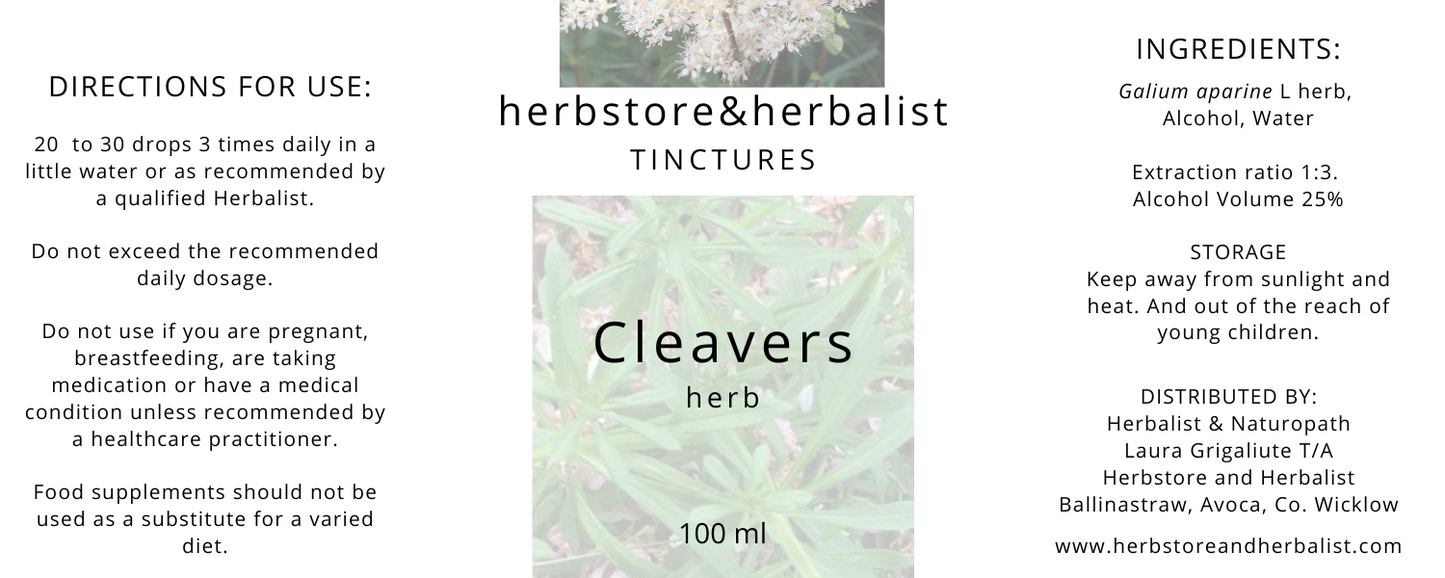 Cleavers herb tincture 100ml
