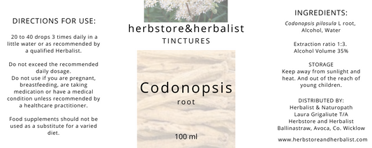 Codonopsis root tincture 100ml