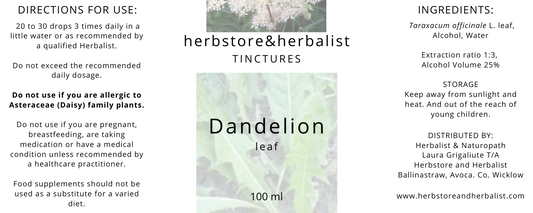 Dandelion leaf tincture 100ml
