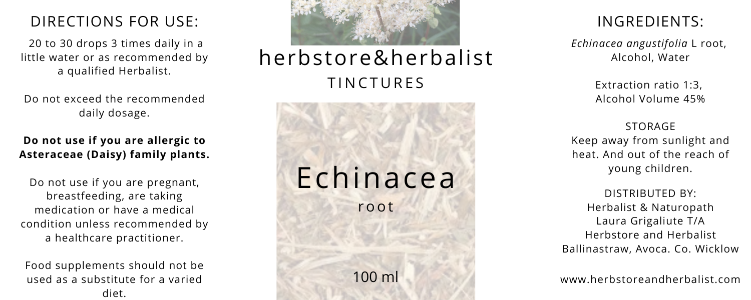 Echinacea root tincture