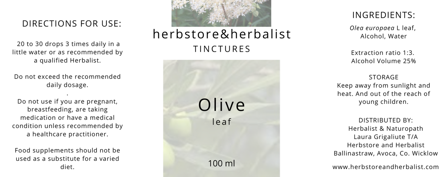 Olive leaf tincture 100ml